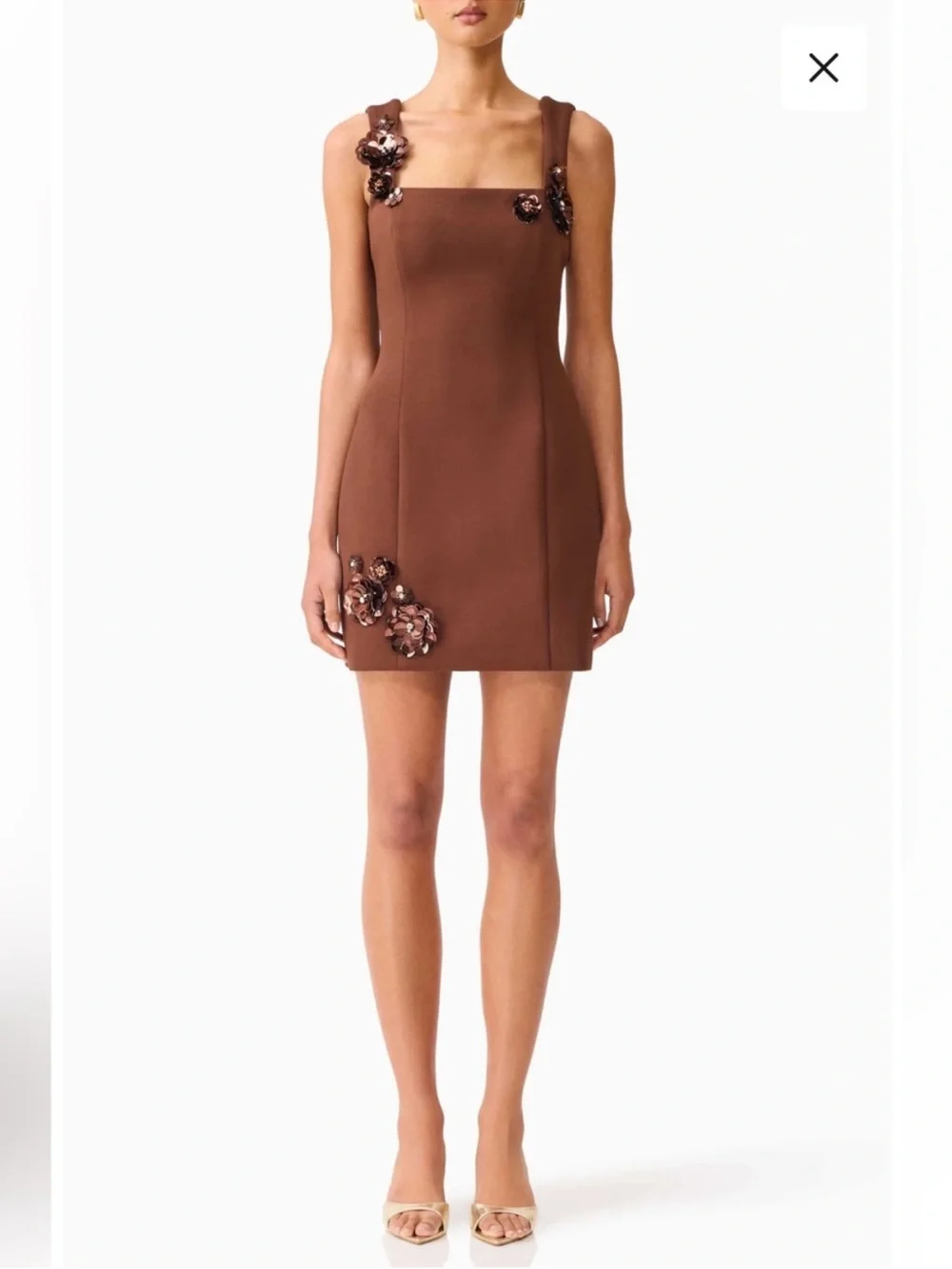 elliatt brown dress Simone One Shoulder Maxi Dress - Chocolate Brown - S